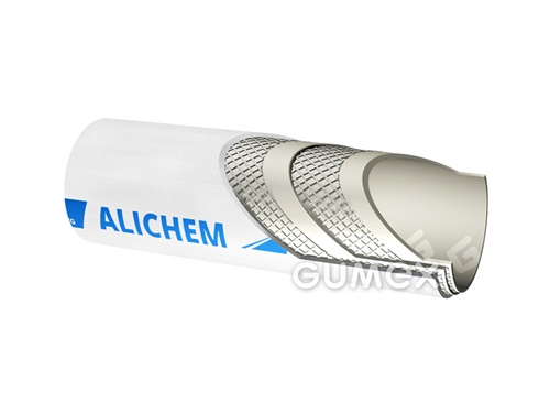 Potravinová hadica na tekuté požívatiny ALICHEM, 13/23mm, FDA, 15bar (pri 20°C)/-0,5bar, EPDM/EPDM, -40°C/+120°C, biela